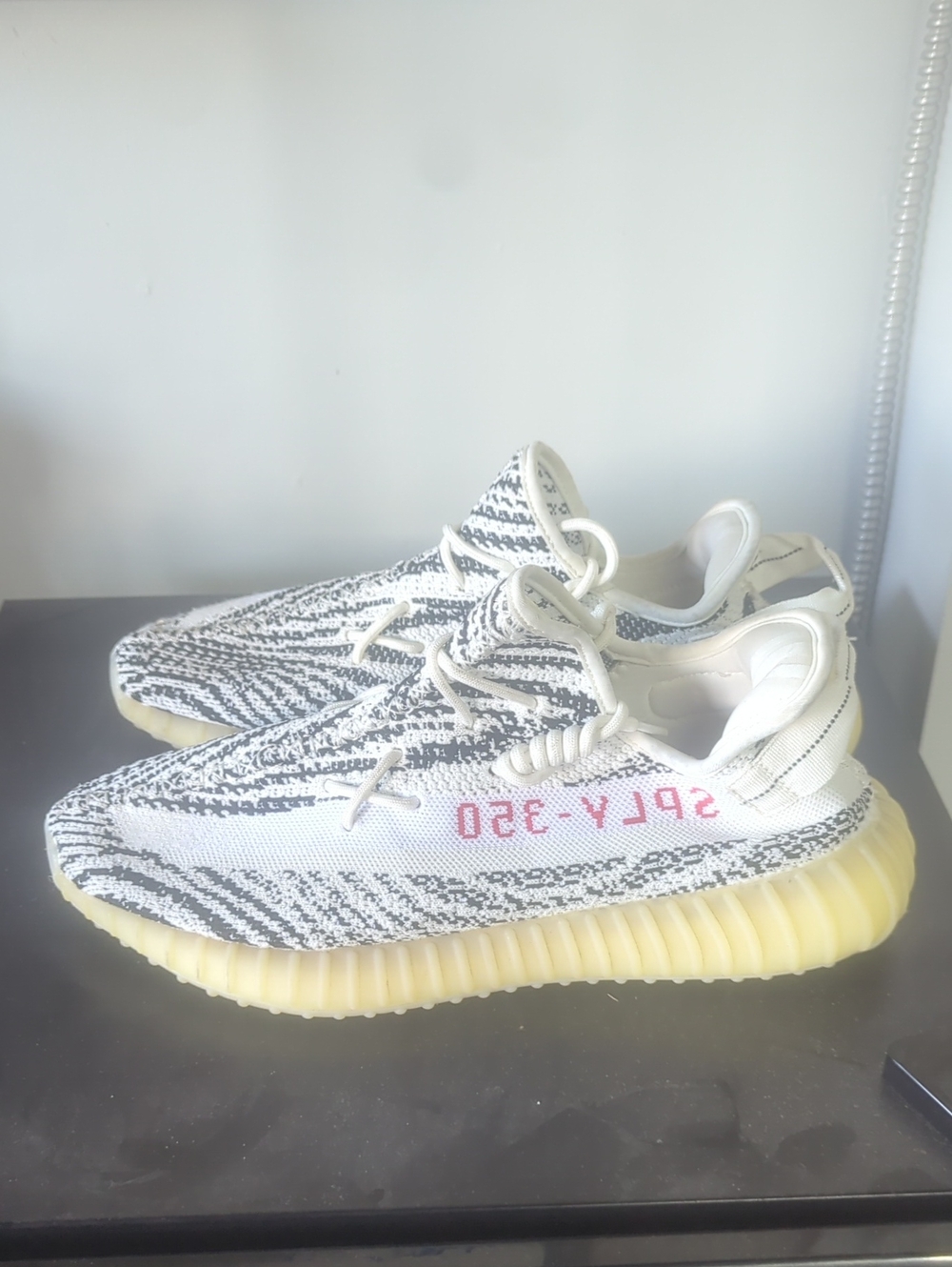 adidas Yeezy Boost 350 V2 White Black with Yellow Sole